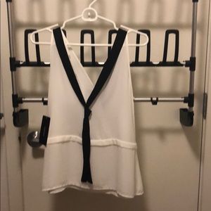 White tank with black accent